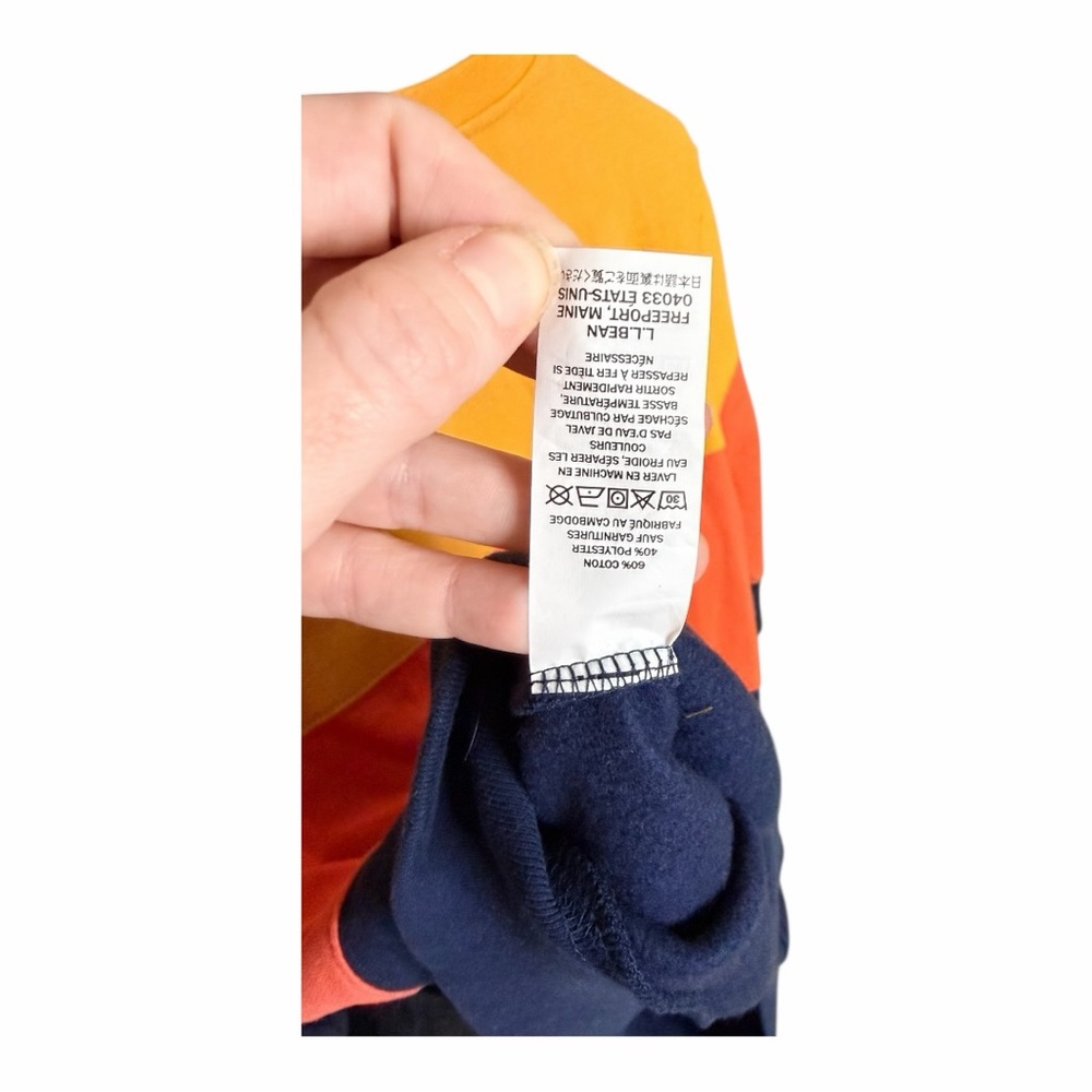 L.L. Bean Colorblock Sweatshirt - Yellow, Pink, Blue - Picture 6 of 6